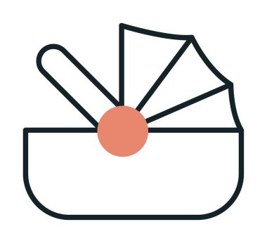 Bebek Araba Koltuğu ikonu. vektör illüstrasyonu