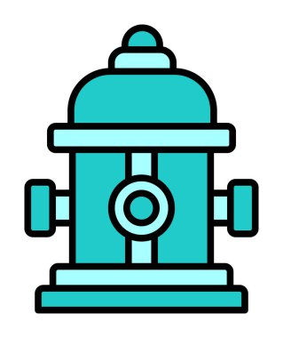 Modern yangın musluğu simgesinin vektör illüstrasyonu 