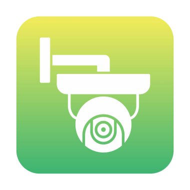 Basit bir CCTV kamera simgesi, vektör illüstrasyonu