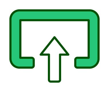 Girdi düz vektör simgesi