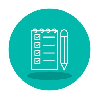 Not Defteri Yazma Web simgesi vektör çizimi