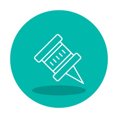 İğne simgesine bas. vektör illüstrasyonu