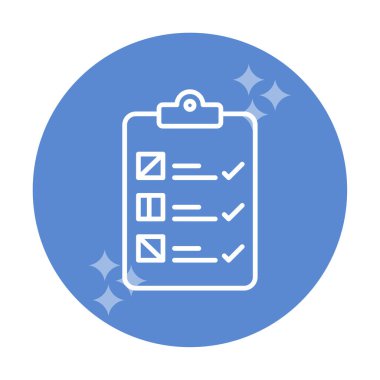 Kontrol listesi vektör simgesi modern basit vektör illüstrasyonu