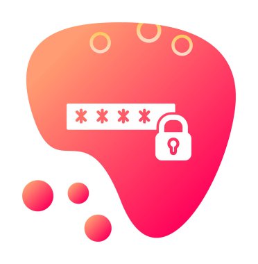 Parola web simgesi, vektör çizim