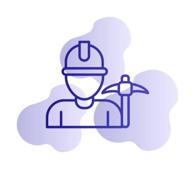 Madenci simgesi vektör illüstrasyonu