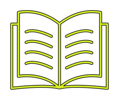 kitap düz simge vektör çizim