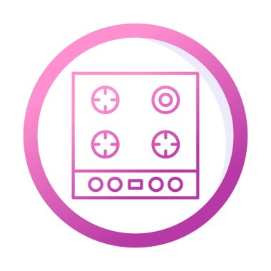 Hob vektör simgesi, basit biçim 