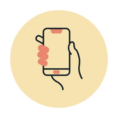 Cep telefonu simgesi, vektör illüstrasyonu  