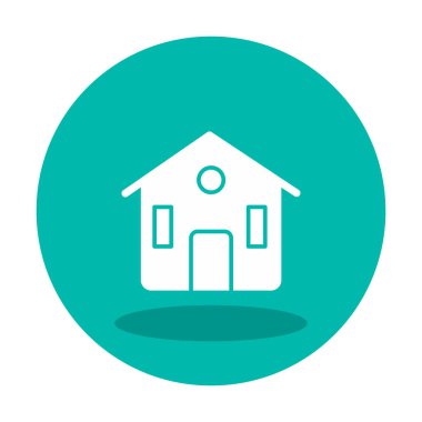 Eve. Web simgesi basit illüstrasyon