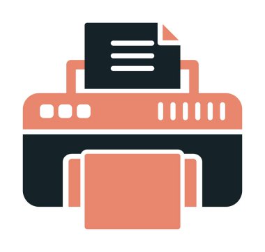 yazıcı simgesi web basit illüstrasyon