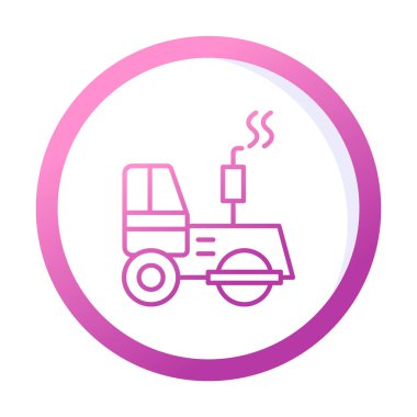 yol silindiri simgesi, modern vektör illüstrasyon tasarımı