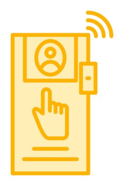 Kapı Kamera simgesi vektör illüstrasyonu 