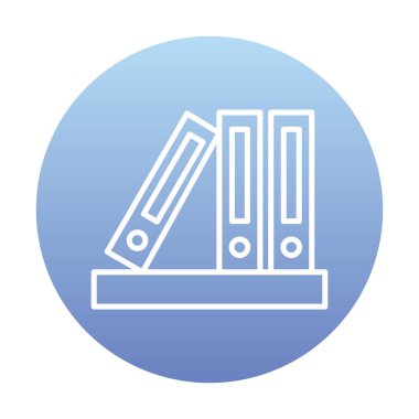 klasörler düz simge, vektör illüstrasyonu 