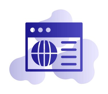 Basit web sitesi arayüzü simgesi, vektör illüstrasyonu