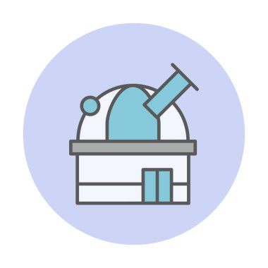 Uzay Gözlemevi simgesinin vektör çizimi                