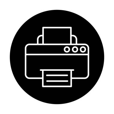 yazıcı simgesi web basit illüstrasyon