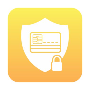 kart güvenliği simgesi, vektör illüstrasyonu