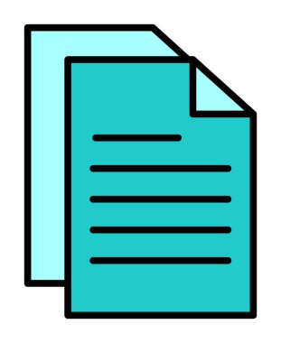 belge ikon vektör illüstrasyonu