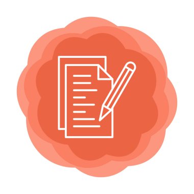 Not ve kalem vektör çizimi