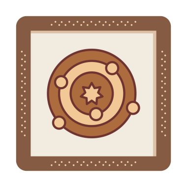 Güneş sistemi. Gezegenler Güneş 'in etrafında döner.