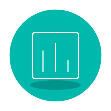 Basit iş ekonomisi grafik simgesi, vektör illüstrasyonu