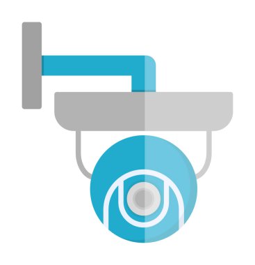 Basit bir CCTV kamera simgesi, vektör illüstrasyonu