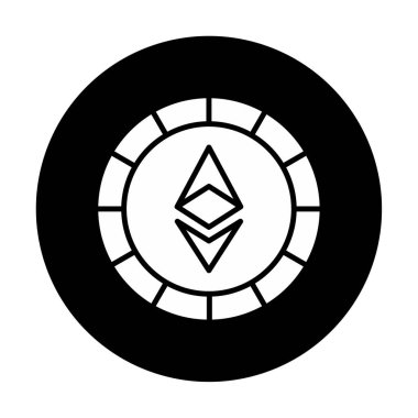 Ethereum Sikke ikonu vektör illüstrasyonu