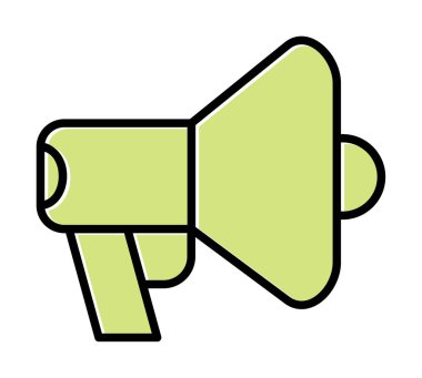 megafon simgesi, vektör illüstrasyonu