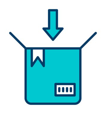 paket simgesi vektör illüstrasyonu