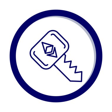 Ethereum anahtar simgesi, vektör illüstrasyon tasarımı