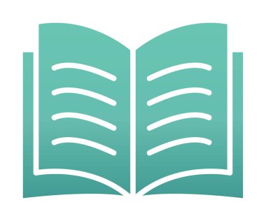 kitap düz simge vektör çizim