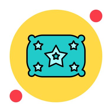 yastık simgesi, vektör illüstrasyonu basit tasarım