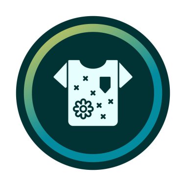 Giysi simgesi, tişört, vektör illüstrasyonu