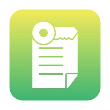 Basit not defteri simgesi, vektör illüstrasyonu