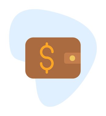 cüzdan vektör simgesi basit illüstrasyon