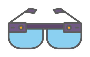 Akıllı Gözlük simgesi vektör çizimi