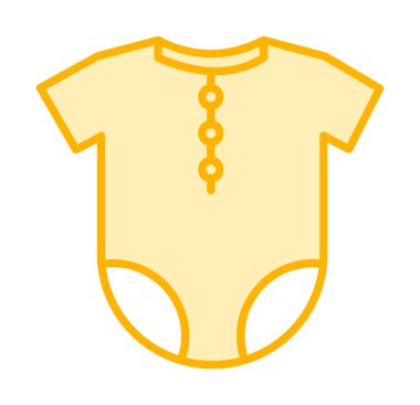 Bebek Kıyafeti Simgesi, Bebek Giysisi, Vektör İllüstrasyonu