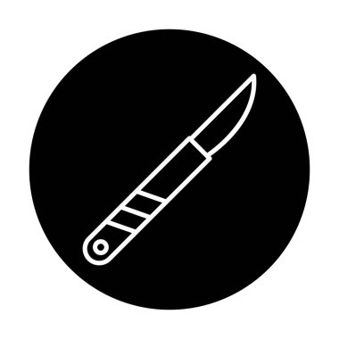 Cerrahi bıçak. Web simgesi basit illüstrasyon 