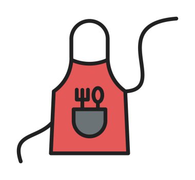 kitchen apron icon, vector illustration