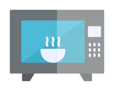 mikrodalga fırın ağı basit simge illüstrasyonu