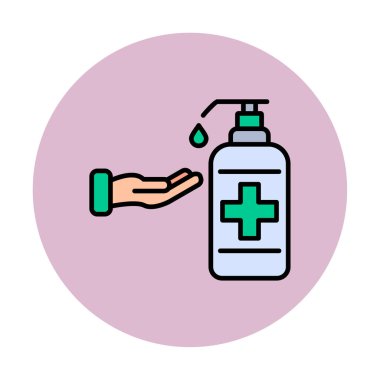 Basit El Yıkama simgesi, vektör illüstrasyonu