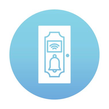 Kapı Zili simgesi vektör illüstrasyonu