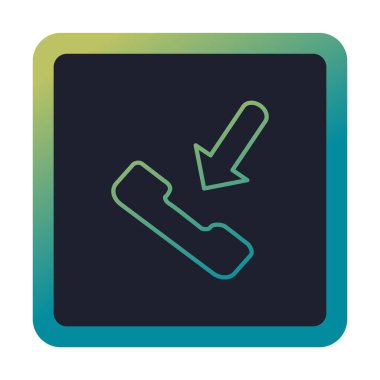 telefon arama simgesi, vektör illüstrasyonu basit tasarım