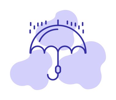 şemsiye simgesi vektör illüstrasyonu 