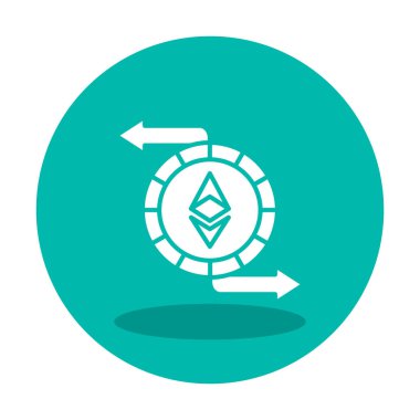 Ethereum Exchange web simgesi, vektör illüstrasyonu. ethereum işareti, kripto para birimi resmi