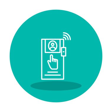 Kapı Kamera simgesi vektör illüstrasyonu 