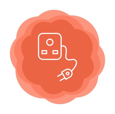 Fiş ve Soket, web simgesi basit tasarım 