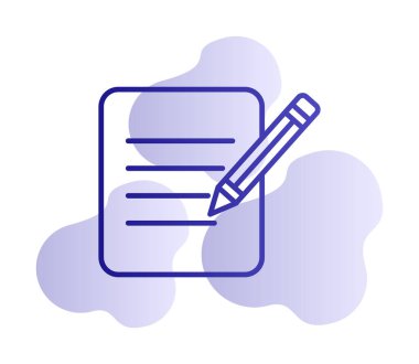 Kağıt Düzenleme. Web simgesi basit illüstrasyon