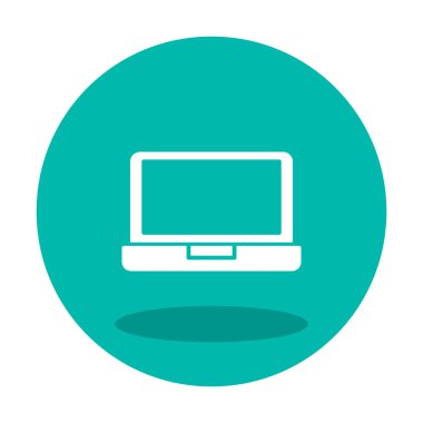 dizüstü bilgisayar simgesi, vektör illüstrasyonu basit tasarım 