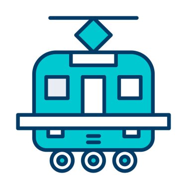 Tramvay simgesi. Moda Tramvay işareti logosu